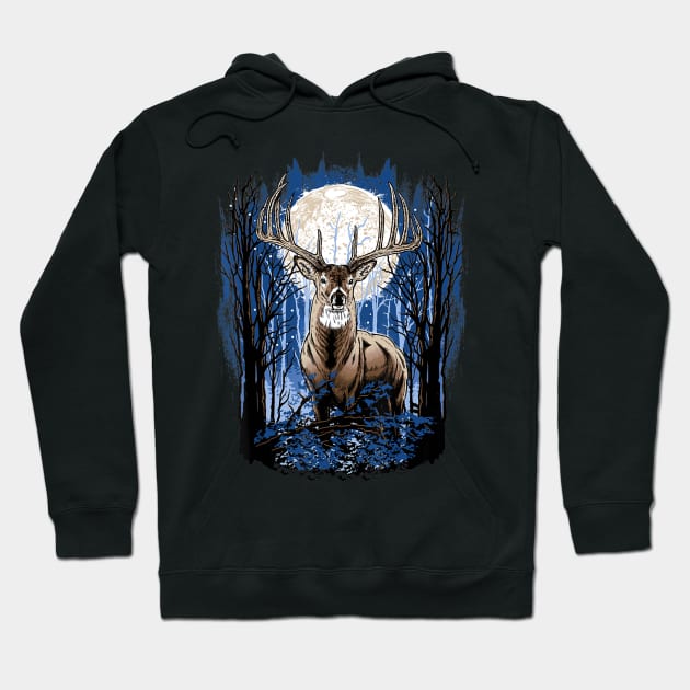 Deer Hunting Shirt for Hunters - Big Whitetail Buck Hoodie by timski